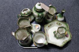 A tray of nine pieces Mayfayre Staffordshire pottery