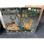 Two early 20th century hand painted mirrors