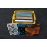 A plastic crate of vinyl LP's, Jazz and classical,