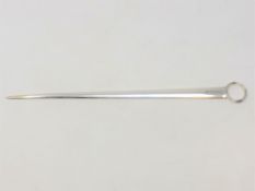 A George III silver meat skewer, William Eley/William Fearn,