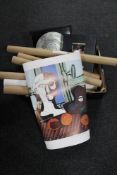 Five rolled posters - Andy Warhol, Picasso etc, vintage camera, commemorative china,