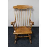 A beech rocking chair