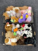 Two boxes of TY soft toys