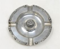 A circular Lindisfarne silver ashtray, diameter 12cm CONDITION REPORT: 120g.