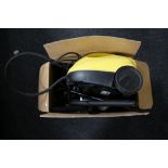 A boxed Karcher steam cleaner with accessories