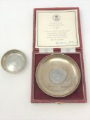 Two silver dishes for the Reconnaissance Corps and the Centenary of the Birth of Sir Winston