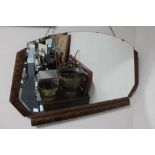 A 1930's bevelled mirror