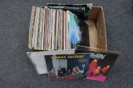 A box of vinyl LP's - pop,