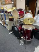 A CB Drums drum kit with Solar by Sabian Cymbals,