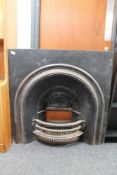 A cast iron fire insert