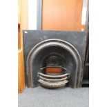 A cast iron fire insert