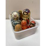 A box of Russian Babushka dolls