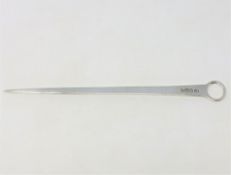 A George III silver meat skewer with coat of arms engraved, John Lambe,