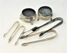 Two Georgian silver salts,