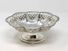 An antique pierced silver bowl, Birmingham marks, height 9cm CONDITION REPORT: 250g.