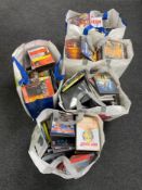 Five bags of large quantity of assorted DVD's