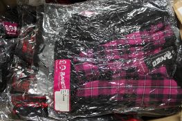 A box of Phaze tartan tops