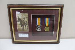 Two framed WWI Copy medals;