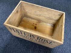 A Meteaus Rose crate