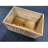 A Meteaus Rose crate