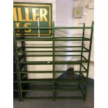 An industrial style metal display rack 180 cm x 151 cm