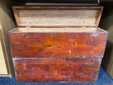 Two early 20th century pine storage crates
