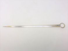 A George III silver meat skewer, maker RC,