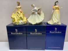 Three Royal Doulton figures - Classics Caroline HN 4395,