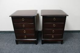 A pair of Stag Minstrel four drawer bedside chests