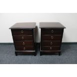 A pair of Stag Minstrel four drawer bedside chests