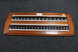 An Olympic Product snooker scoreboard