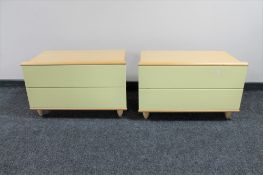 A pair of Hulsta furniture two drawer chests