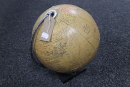 A 20th century Philip's 10" Challenge terrestrial globe on stand