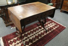 A Regency style mahogany sofa table,