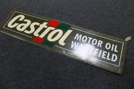 A reproduction Castrol Motor Oil enamelled sign,
