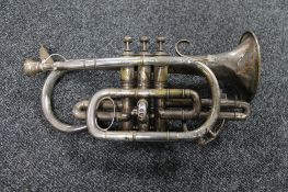 A Besson & Company chrome plated cornet,