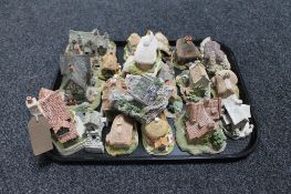 A tray of Lilliput Lane Collection houses