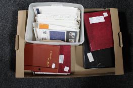 A box containing a good collection of stamps and first day covers,