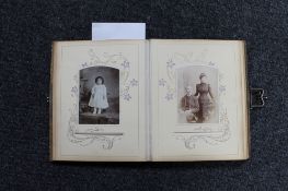 A 19th century embossed leather photograph album