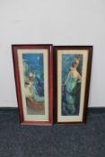 A pair of mahogany framed Art Deco monochrome prints