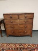 A Regency inlaid mahogany chest of five drawers,