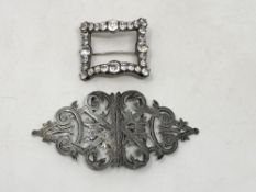 Two antique silver buckles