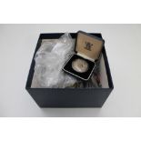 A box containing a large quantity of assorted coinage to include a bag of Victorian and Edwardian