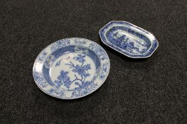 Two 18th/19th century Chinese blue and white bowls.