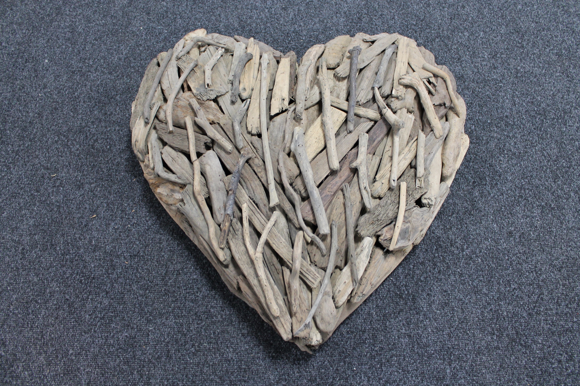 A driftwood heart