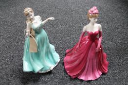 Two Coalport limited edition figures; Evening at the Opera 44/5000 and True Love 3470/ 125000,