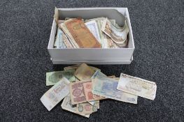 A box of a quantity of 20th century foreign banknotes