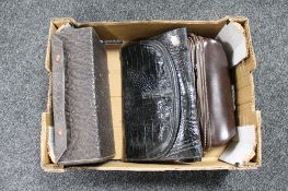A box of vintage lady's Italian leather purse,