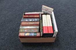 A box of early 20th century and later volumes relating to war, medal collector's,