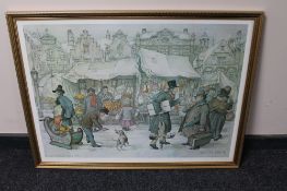 A gilt framed Anton Pieck print